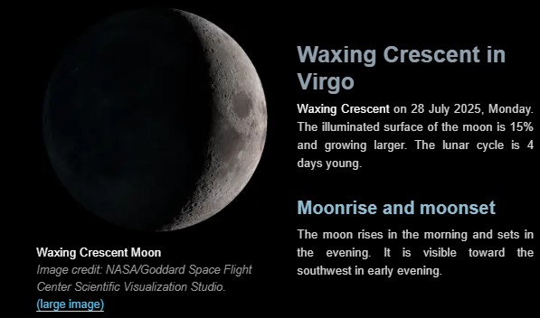 Moon Phase on July 28, 2025